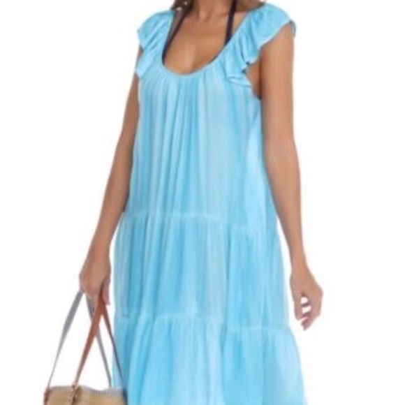 New Raviya Women's Tiered Dress Cover Up Swimsuit Gauze Lightweight NWT - Picture 2 of 5
